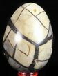 Septarian Dragon Egg Geode - Black Crystals #57474-2
